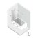Шторка для ванны 140 см L Avexa white New Trendy белый арт. EXK-2980