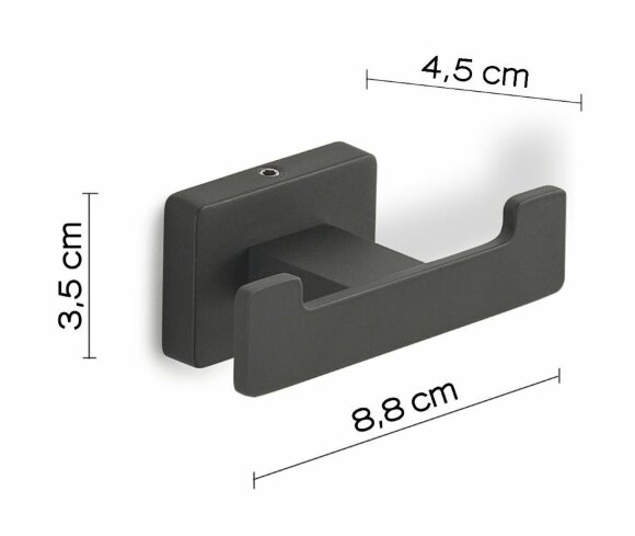 Крючок двойной, Atena Gedy, черный арт. 4426(14) Крючок двойной, Atena Gedy, черный арт. 4426(14)