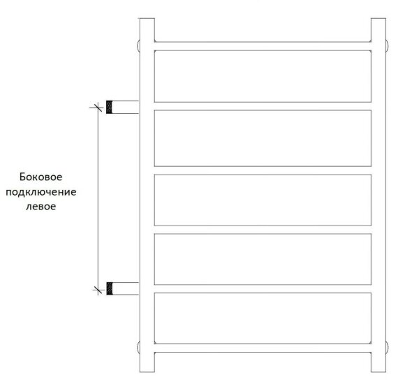 Полотенцесушитель водяной, черный, Secado 100x50, Агата 1 К - 4673739223017