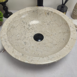 Каменная раковина из мрамора INDO-MARKET Bowl Cream Marmo Small BM-00579 (40*40*12см), арт. 00579