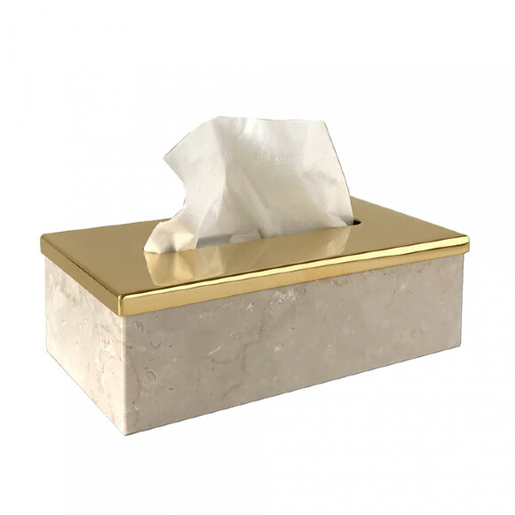 3SC Контейнер для салфеток 23х12,5хh7см,  Elegance цвет: золото арт. EL70ABTGD