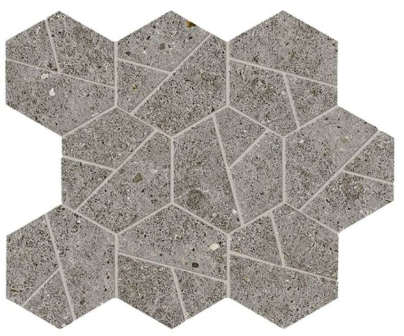 Мозаика Boost Stone Smoke Mosaico Hex 25x28,5 Atlas Concorde Italy арт. A7C0