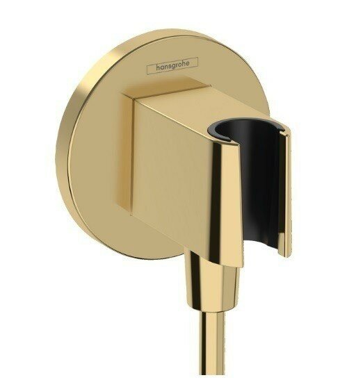Hansgrohe шланговое подключение S с держателем для душа, FixFit S, глянцевое золото арт. 26888990