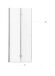 BelBagno Душевая дверь без ответного пристенного магнитного профиля 90x195, ALBANO, арт. ALBANO-50/40-C-Cr