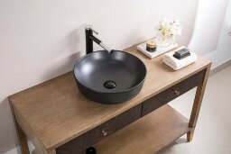 BelBagno Раковина накладная керамическая 410x410x130, круглая, матовый черный, арт. BB1315-H301 (00-00006123)