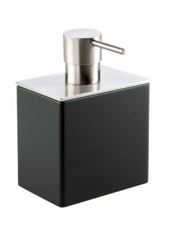 Настольный дозатор Rettangolo STIL HAUS, черный, помпа с крышкой хром - 1203(08-NE)