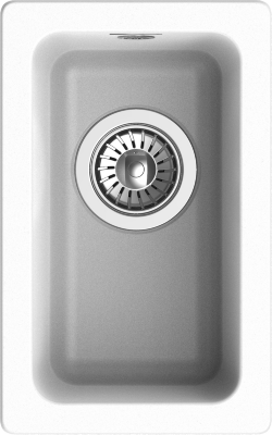 Кухонная мойка Berkana 305x455, 1 чаша, Rivelato, BK-25 brina цвет: белый