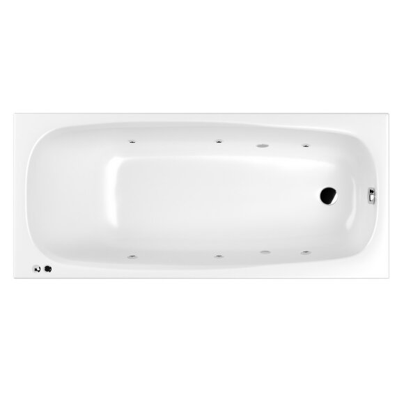 Гидромассажная ванна 180х80 Whitecross Layla 0122.180080.100.SOFT.CR цвет: хром