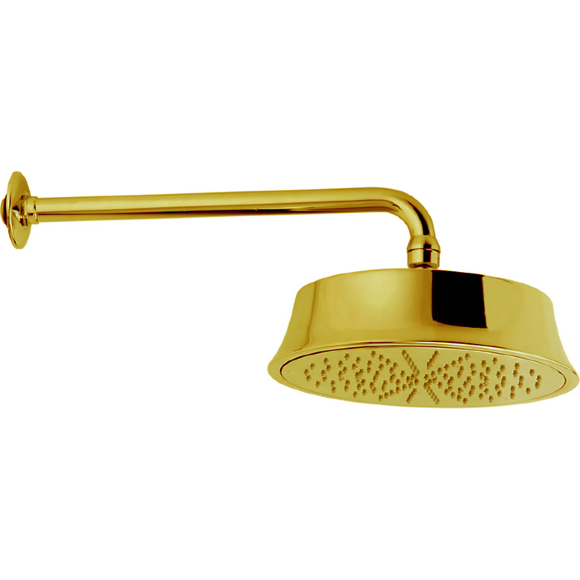 Верхний душ D220 мм с настенным держателем L270 мм CISAL Shower цвет: золото арт. DS01327024