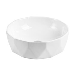 BelBagno Раковина накладная керамическая 410x410x135, круглая, глянцевый белый, арт. BB1409