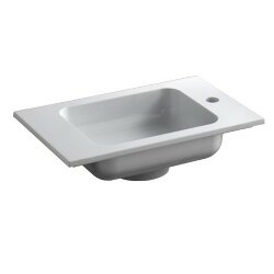 Keuco Раковина из минерального литья с отверстием под смеситель альпийский, Edition 300, 30560 310000 цвет: белый альпийский Keuco Раковина из минерального литья с отверстием под смеситель альпийский, Edition 300, 30560 310000 цвет: белый альпийский