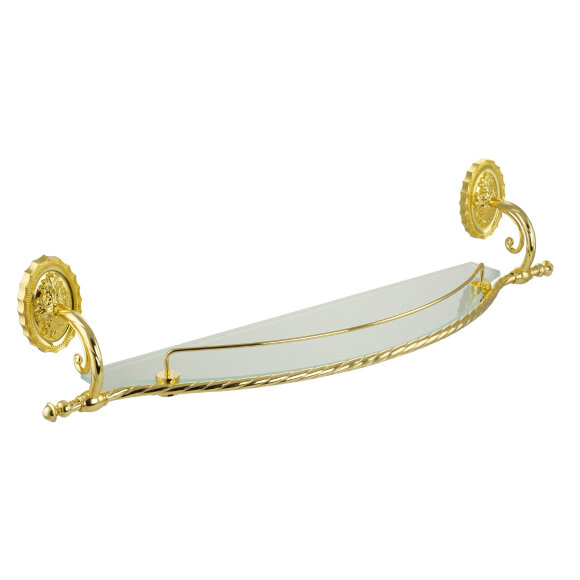 Полка с галереей, L65 см, Migliore Edera, золото арт. 16946 Полка с галереей, L65 см, Migliore Edera, золото арт. 16946