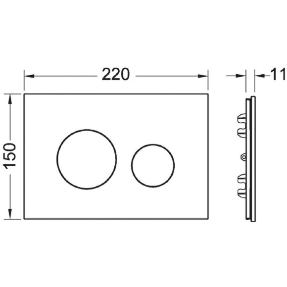 Лицевая панель клавиши смыва для унитаза TECE loop 9240613 цвет: белый мрамор