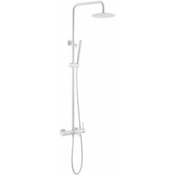 Стойка для душа со смесителем , Uno. MattWhite, верхний душ латунь арт. 468-MW цвет: Белый