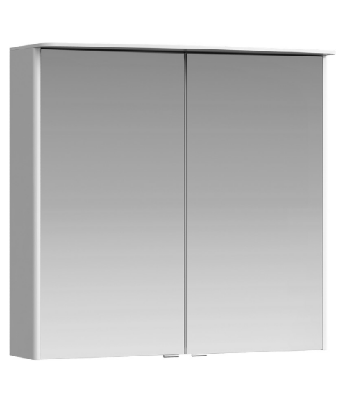 AQWELLA Neringa Зеркальный шкаф с двумя дверьми, светодиодным светильником, также освещающим внутреннее пространство, сенсорным выключателем и регулятором освещенности - NER0408