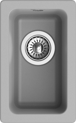 Кухонная мойка Berkana 305x455, 1 чаша, Rivelato, BK-25 grigio metallizzato цвет: серый