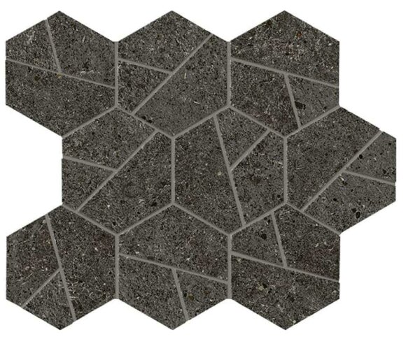 Мозаика Boost Stone Tarmac Mosaico Hex 25x28,5 Atlas Concorde Italy арт. A7C2