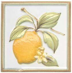 TLA003H Керамический декор 9,8x9,8 Капри Лимончики глянцевый