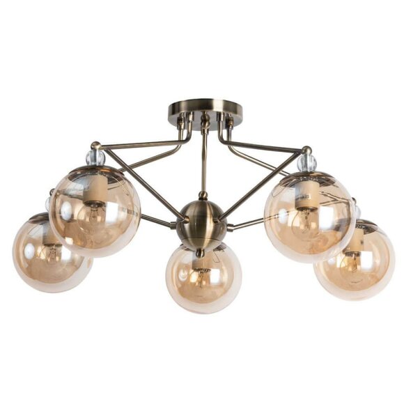 Потолочная люстра, вид модерн Enigma Arte Lamp цвет:  коричневый - A3133PL-5AB