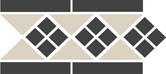 Бордюр 28 х 15 см Topcer Border LISBON-1 with 1 strip Stand.(Tr.16, Dots 14, Strips 14), цвет: бежевый, арт. LISBON1 B16/14