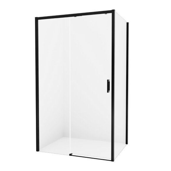 Душевое ограждение L 140x100x200 Prime black New Trendy черный арт. D-0324A/D-0130B