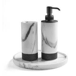 3SC Комплект: стакан, дозатор и лоток,  Apuana 2.0 цвет: черный арт. AP99ANO