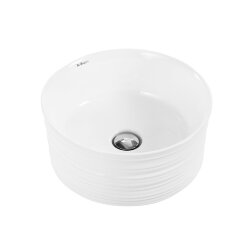 BelBagno Раковина накладная керамическая 410x410x180, круглая, глянцевый белый, арт. BB1406