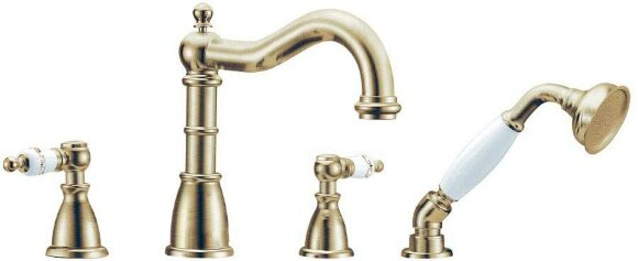 Смеситель на борт ванны Provanse 394 Бронза Boheme