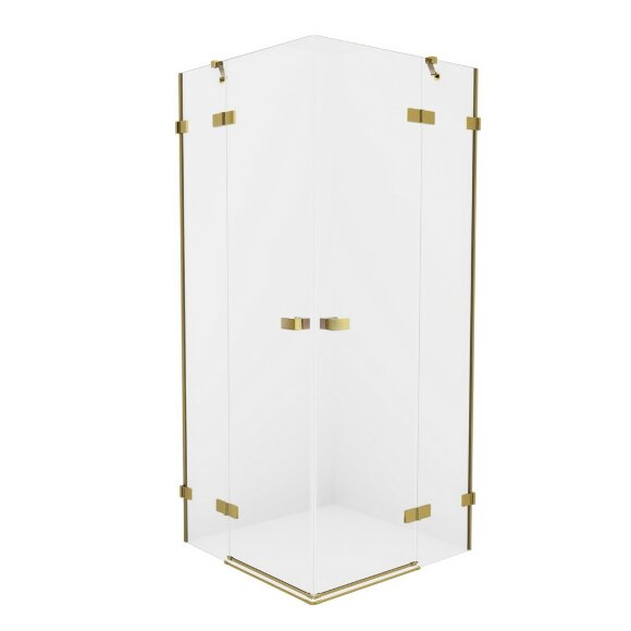 Душевое ограждение 80x80x200 Avexa gold New Trendy брашированное золото арт. EXK-1776