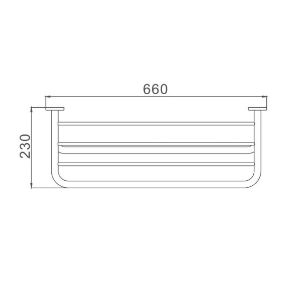 Полка для полотенец хром, Haiba - HB804