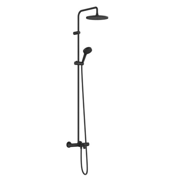 Hansgrohe душевая система с термостатом для ванны, Vernis Blend, матовый черный арт. 26899670