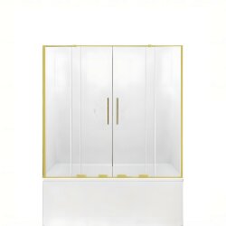 Шторка для ванны 170 см Smart light gold New Trendy светлое золото арт. EXK-4315 Шторка для ванны 170 см Smart light gold New Trendy светлое золото арт. EXK-4315