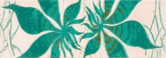 Керамика 12.5х33.5 фантазия зеленый декор Магия Beryoza Ceramica Беларусь