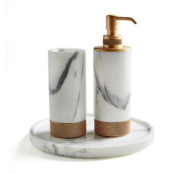 3SC Комплект: стакан, дозатор и лоток,  Apuana 2.0 цвет: розовое золото арт. AP99AGDR