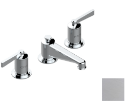 Смеситель для раковины на три отверстия устанавливаемый на борту с донным клапаном, THG Faubourg metal с рукоятками, матовый хром (C02) - G2U-151 Смеситель для раковины на три отверстия устанавливаемый на борту с донным клапаном, THG Faubourg metal с рукоятками, матовый хром (C02) - G2U-151