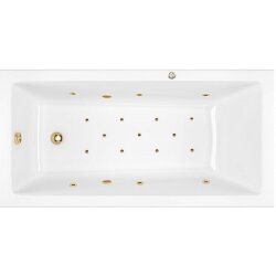 Акриловая ванна Wave 160x80 с гидромассажем Excellent, WAEX.WAV160.80.RELAX.GL