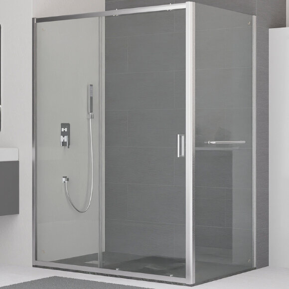 RGW Душевой уголок CL-48-1 120x100 профиль хром стекло прозрачное алюминий, стекло арт. 320948102-011