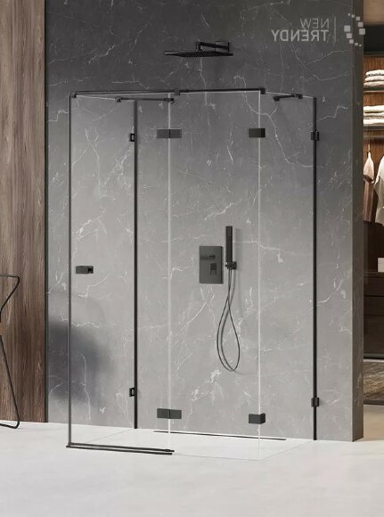 Душевое ограждение R 80x70x200 Avexa black New Trendy черный арт. EXK-2625
