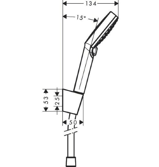 Hansgrohe душевой набор Vario с держателем и шлангом 160см, Crometta, матовый хром арт. 26692400 Hansgrohe душевой набор Vario с держателем и шлангом 160см, Crometta, матовый хром арт. 26692400