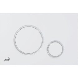 Клавиша смыва белая хром глянец Alcaplast  арт. M776