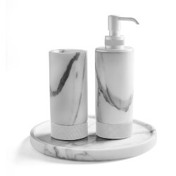 3SC Комплект: стакан, дозатор и лоток,  Apuana 2.0 цвет: белый арт. AP99ABO