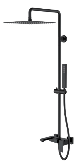 Стойка для душа Boheme Qubic Matt Black, арт. 478-B
