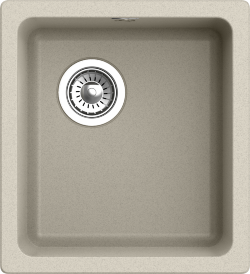 Кухонная мойка Berkana 415x455, 1 чаша, Rivelato, BK-35 beige scuro цвет: бежевый