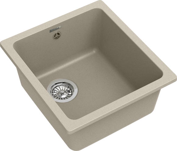 Кухонная мойка Berkana 415x455, 1 чаша, Rivelato, BK-35 beige scuro цвет: бежевый