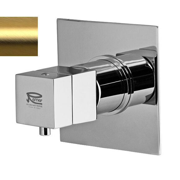 Смеситель для душа, цвет: золото Remer Qubika Thermo QT30BG 