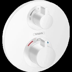 Hansgrohe термостатический смеситель для душа скрытого монтажа на 2 потребителя, Ecostat S, матовый белый арт. 15758700 Hansgrohe термостатический смеситель для душа скрытого монтажа на 2 потребителя, Ecostat S, матовый белый арт. 15758700