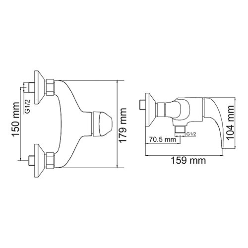 Смеситель для душа Rhein 1702 WasserKRAFT цвет: Хром Смеситель для душа Rhein 1702 WasserKRAFT цвет: Хром
