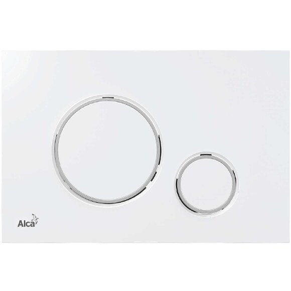 Клавиша смыва белая хром Alcaplast  арт. M770