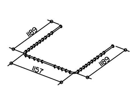 Keuco Набор штанг для душевой шторки для квадратного душа 120х120 см, Plan, 14940 011200 цвет: хром