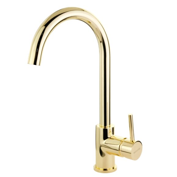 Смеситель для кухни, высокий излив, ручка сбоку, Migliore Fortis, золото арт. 31560